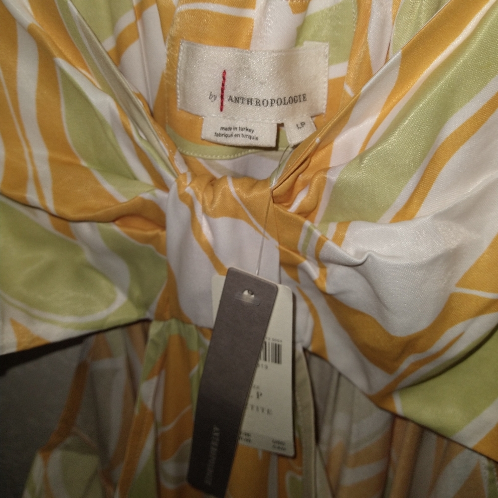 NWT ANTHRO' Cut Out Printed Midi Dress - Picture 4 of 11